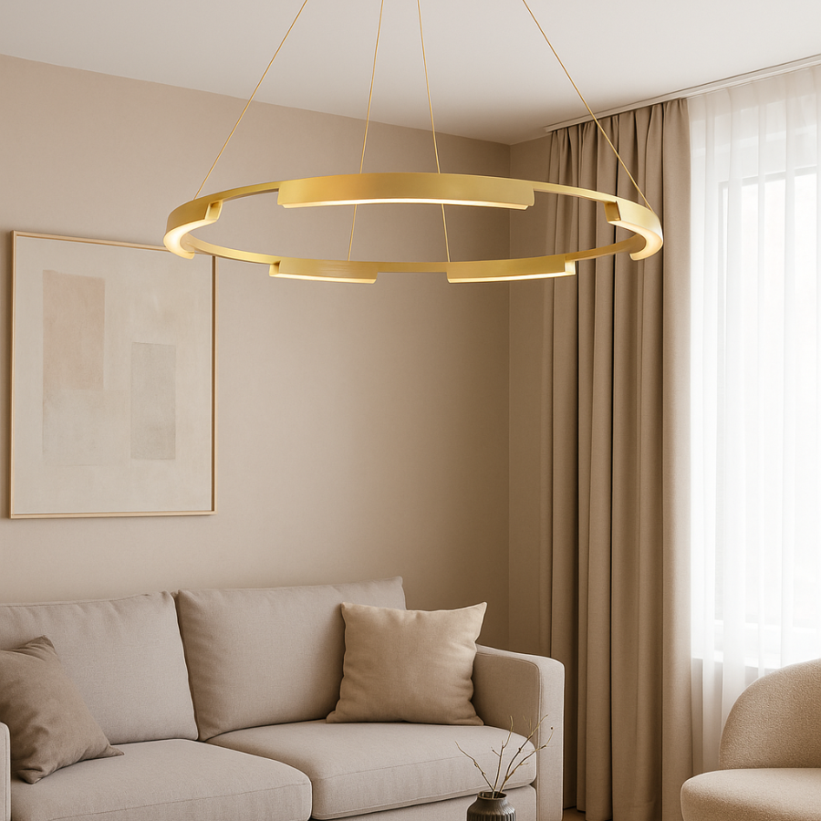 Lampa Tura 80 cm złota LED 45W CCT